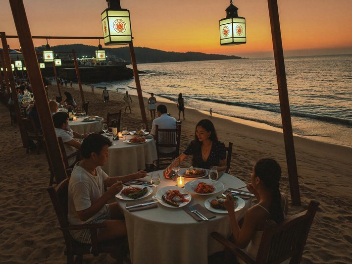Beach wedding setting in Bali